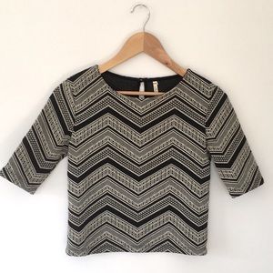 Willow & Clay Chevron Crop Top - XS